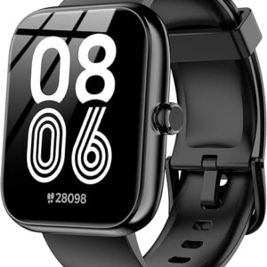 Smart Watches for Women Men, 1.83" HD Smartwatch with 120 Sports Modes, IP67 Waterproof, Bluetooth Call and Music Control；Heart Rate and Sleep Monitor (Black)